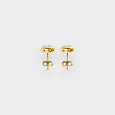925 SPINNER STUD EARRINGS - GOLD